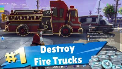 Destroy 3 Fire Trucks (often found in City zones)